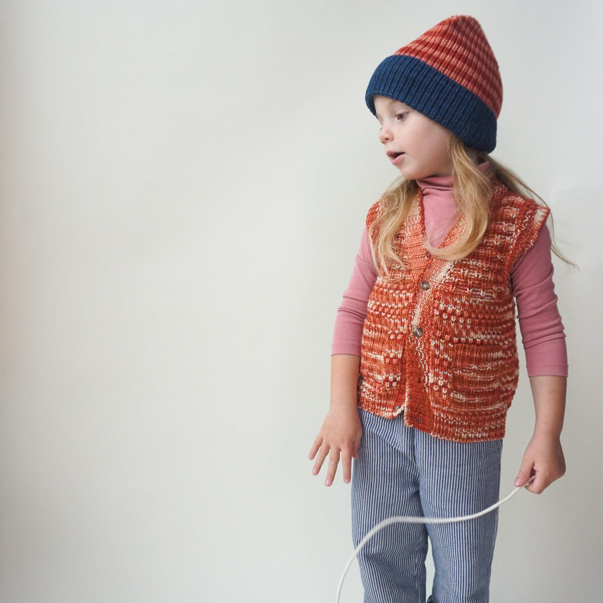 Marbled Knit Sweater Vest