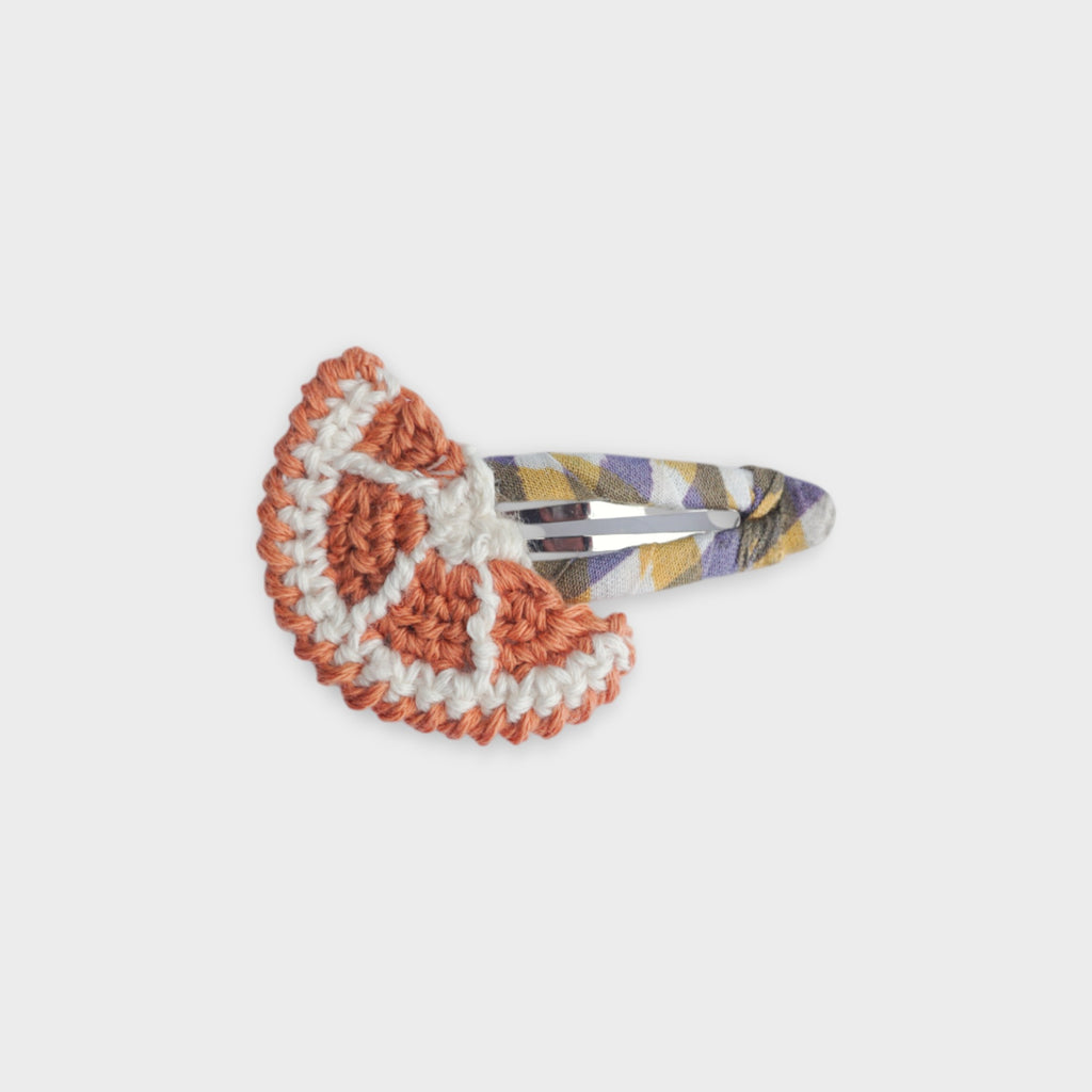 Hand Crocheted Organic Cotton Hair Clip