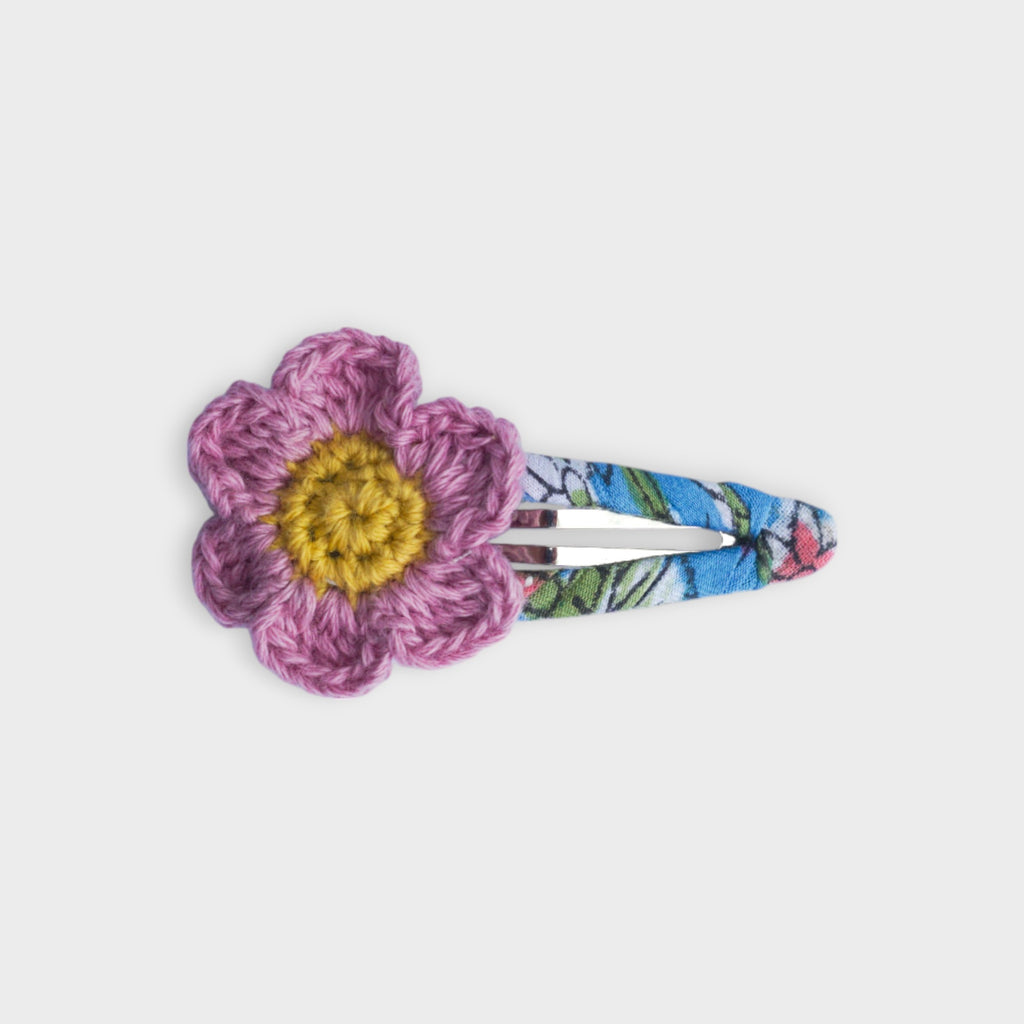 Hand Crocheted Organic Cotton Hair Clip