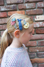 Load image into Gallery viewer, Hand Crocheted Organic Cotton Hair Clip
