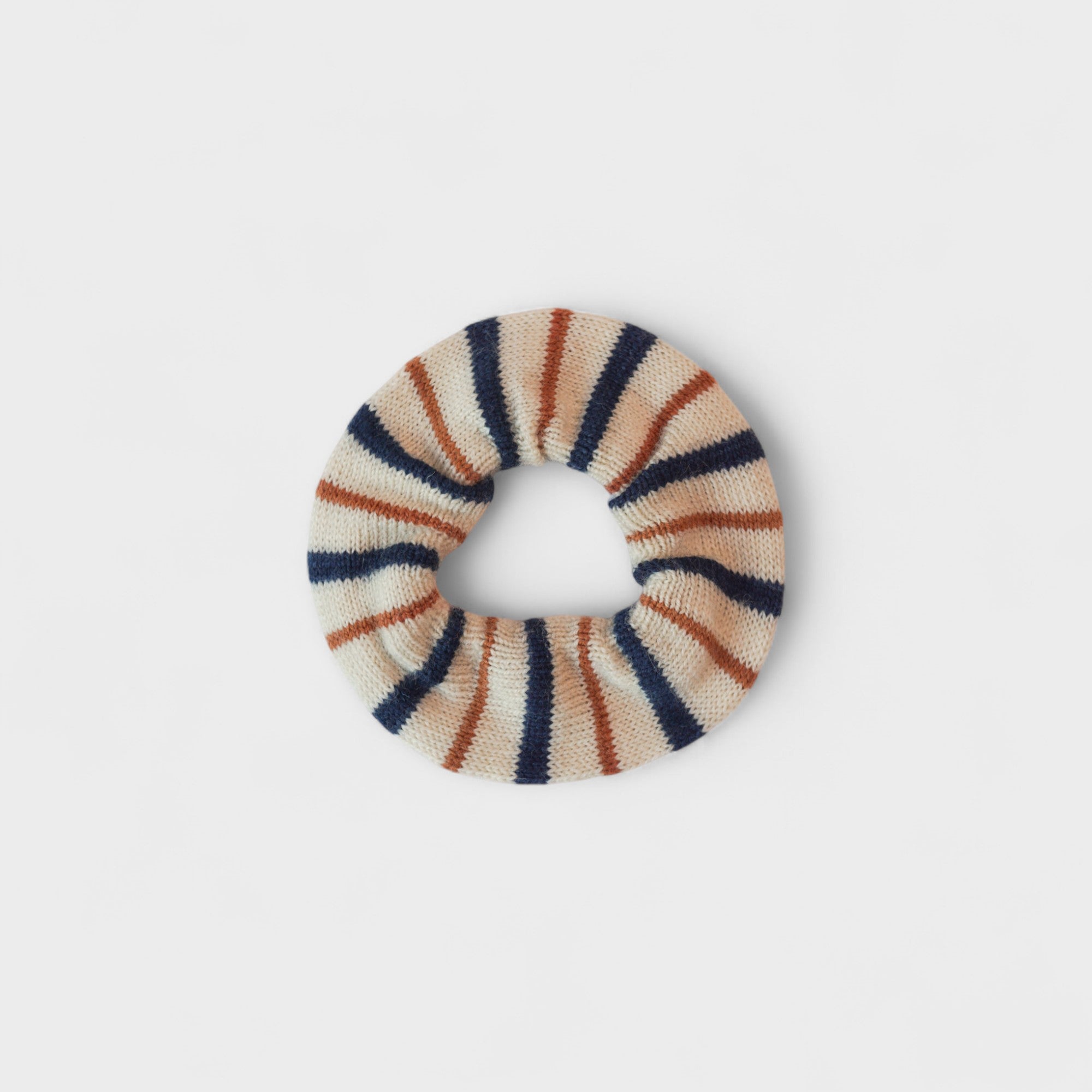 PRE-ORDER Wool/Baby Alpaca Striped Knit Scrunchie