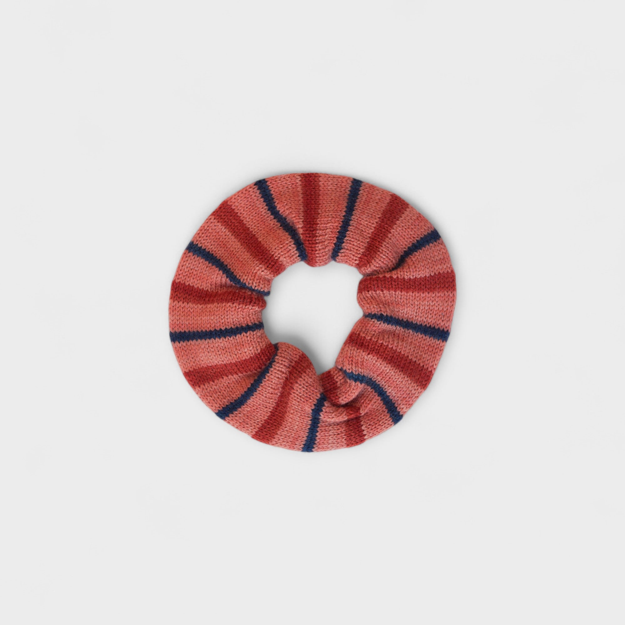 PRE-ORDER Wool/Baby Alpaca Striped Knit Scrunchie