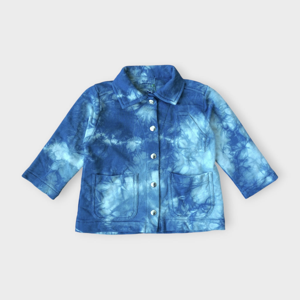 Indigo Dyed Organic Cotton French Terry Chore Jacket