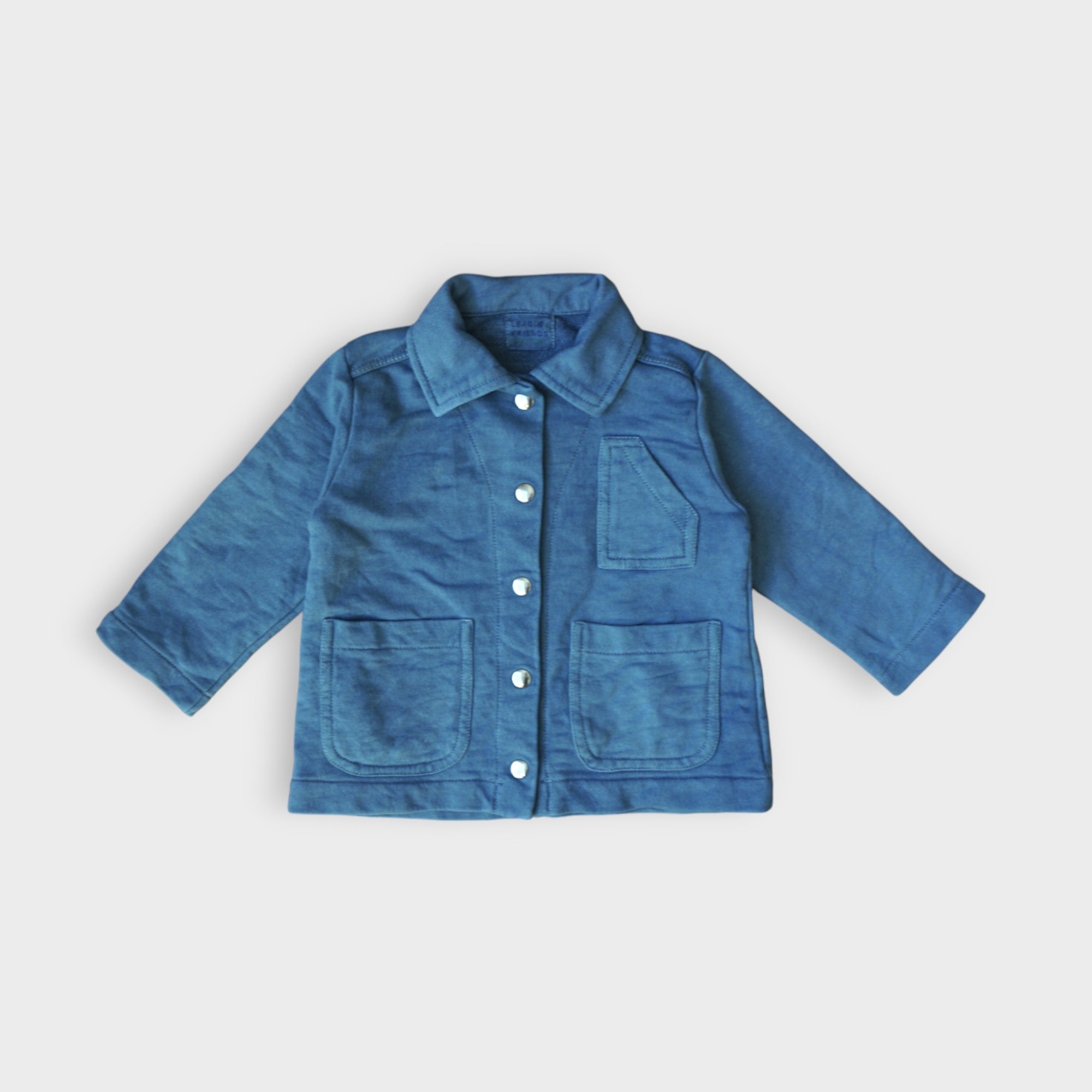 Indigo Dyed Organic Cotton French Terry Chore Jacket