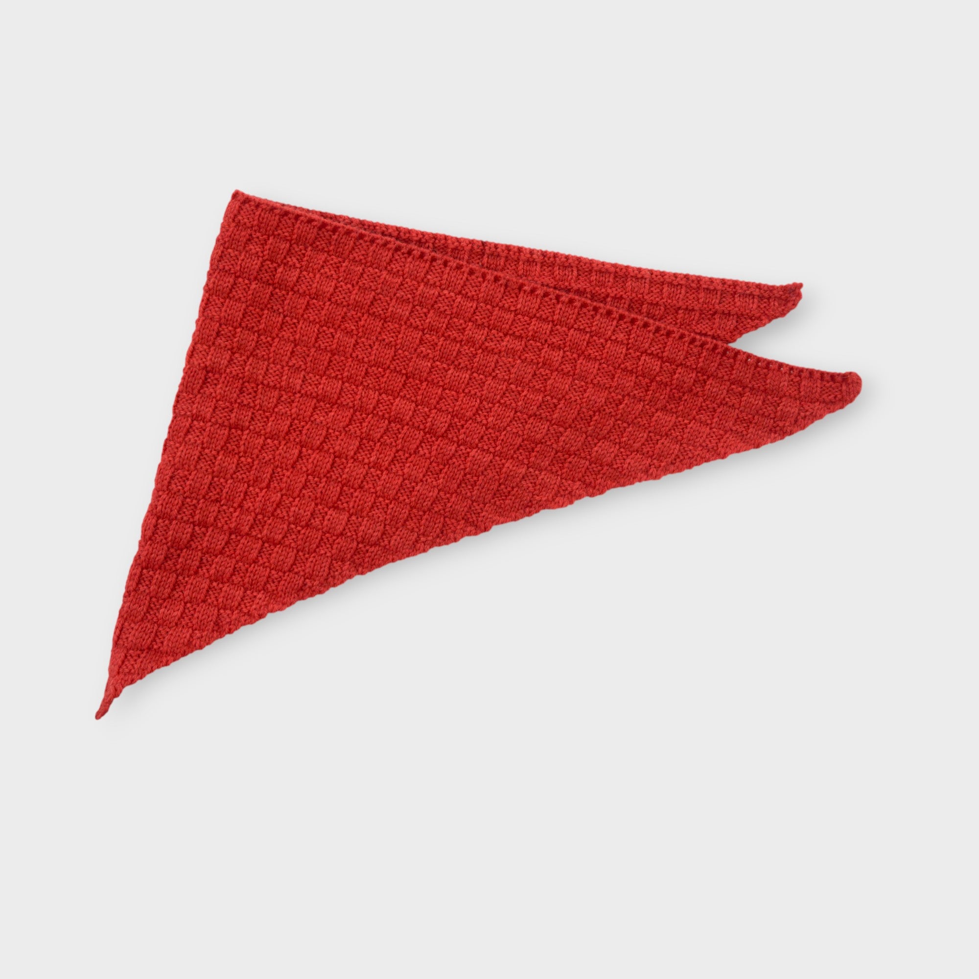 Lattice Knit Baby Alpaca & Wool Bandana Scarf