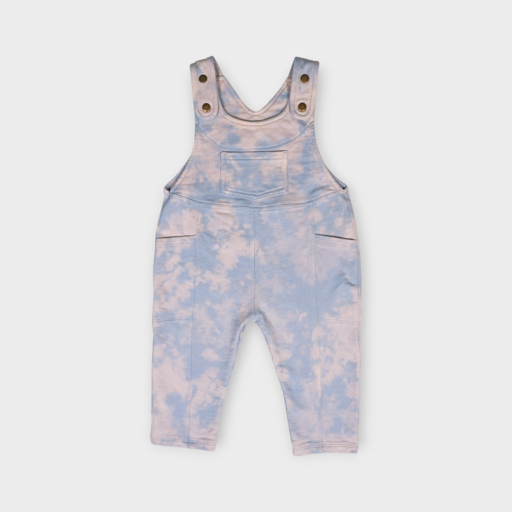Hand dyed organic cotton dungaree overalls