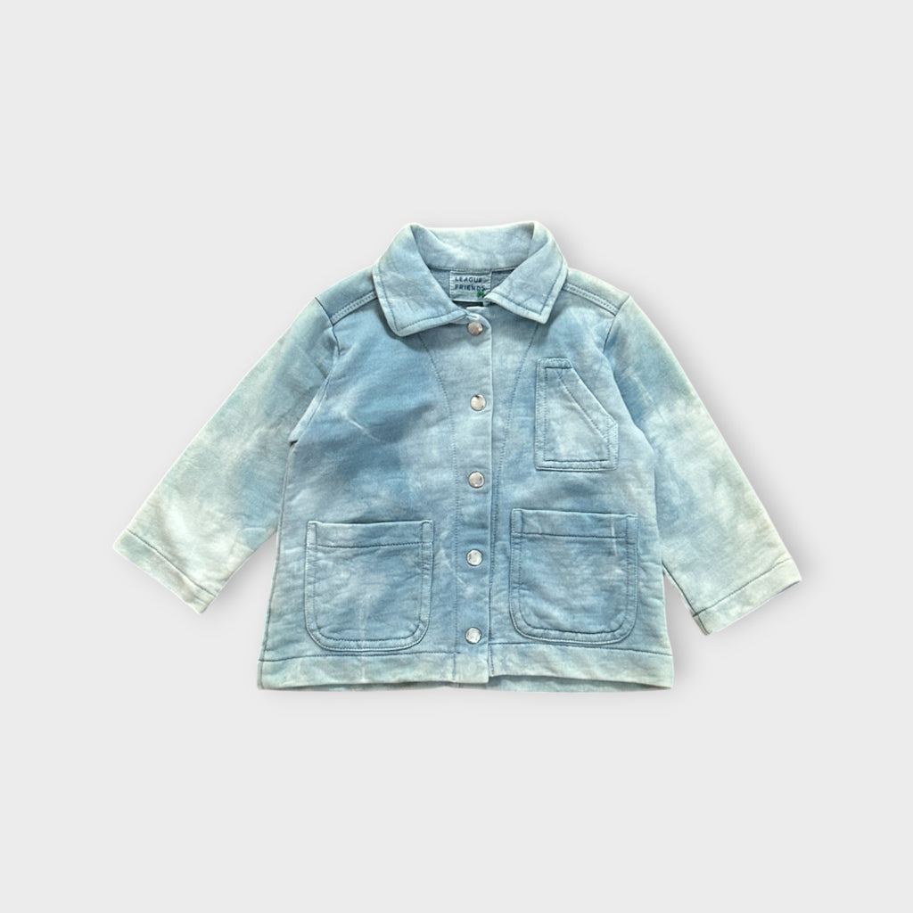 Indigo Dyed Organic Cotton French Terry Chore Jacket