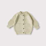 Load image into Gallery viewer, Flat view of ivory 2-Texture Raglan Sleeve Cardigan

