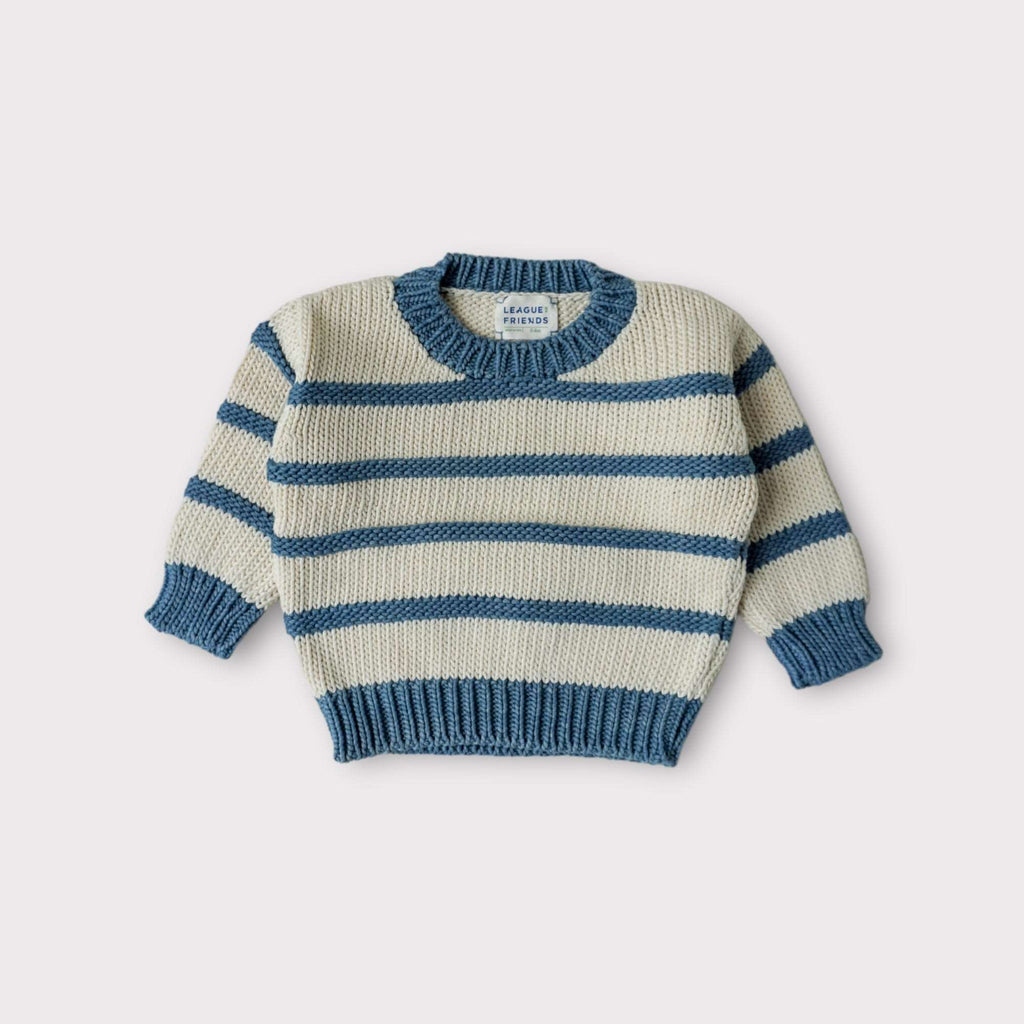 100% Organic Cotton Striped Crewneck Sweater