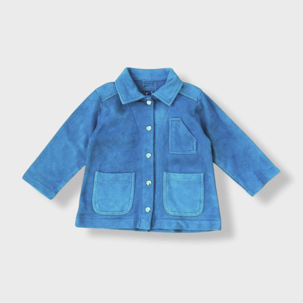 Indigo Dyed Organic Cotton French Terry Chore Jacket