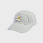Load image into Gallery viewer, stone color hat with lemon crochet applique
